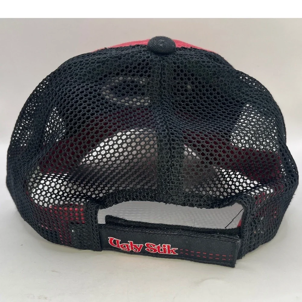 Ugly Stik Fishing‎ Trucker Hat Red Black Outdoor Cap Adjustable Since 1976 Mesh